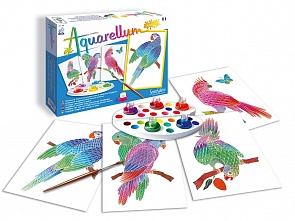 Акварельная раскраска Попугаи (SentoSphere, 654k)